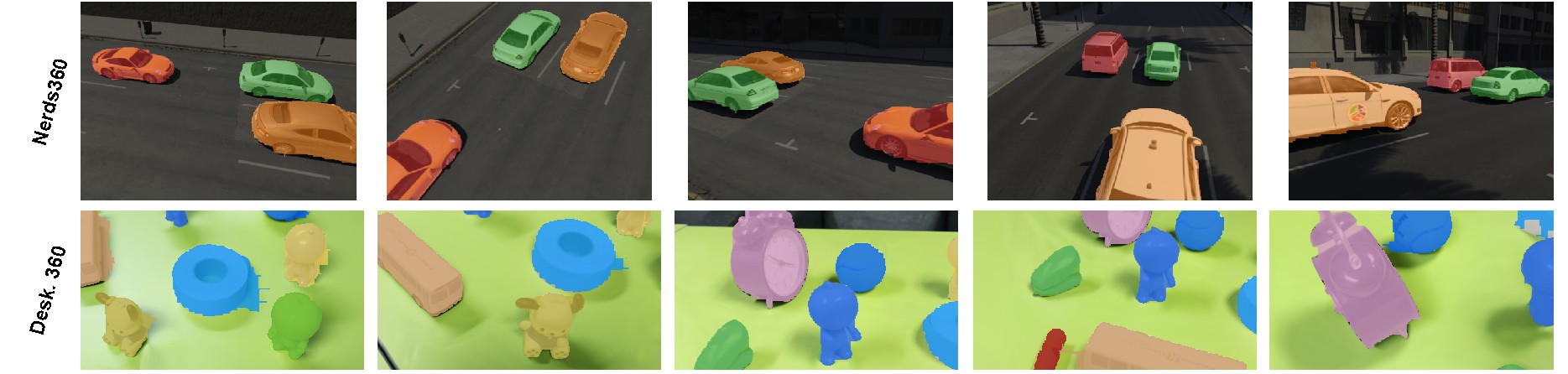 The same completed 3D instance labels rendered from multiple calibrated viewpoints.